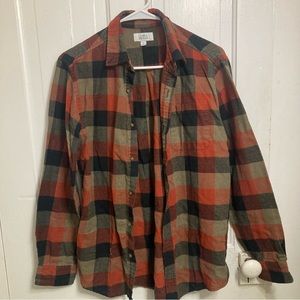 ⚡️ mens Croft & Barrow flannel button down shirt size small